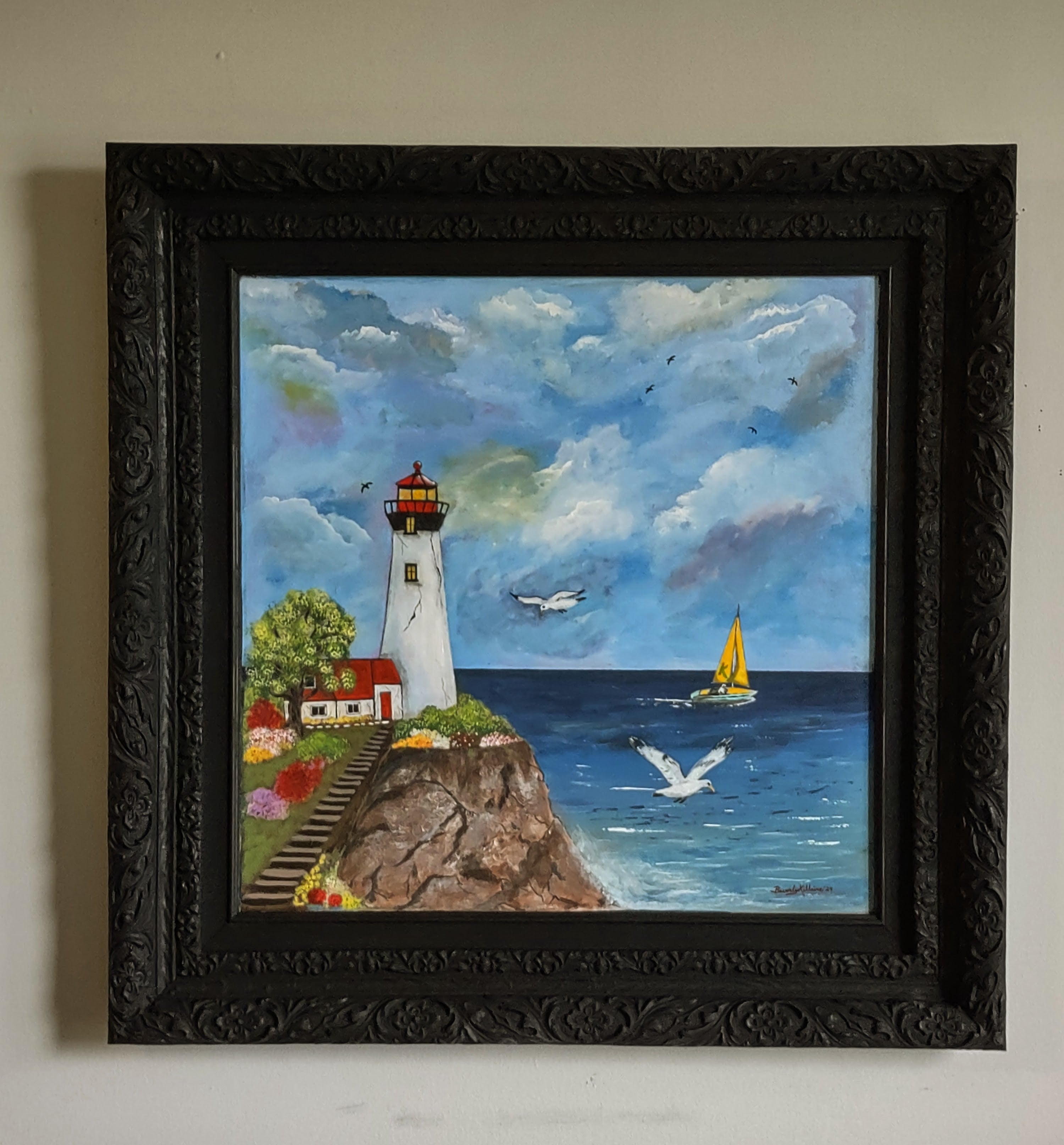 Beacon of Serenity – Lighthouse Coastal Wall Art Instant Download