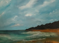 Stormy Light Coast – Ocean & Mountain Wall Art Instant Download