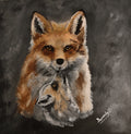Red Fox Portrait – Original Hand-Painted Wildlife Digital Art Print