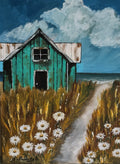 Daisy Path to the Shore – Coastal Cottage Wall Art Instant Download