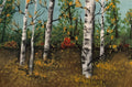 Autumn Birch Forest – Original Acrylic Painting Digital Art Print