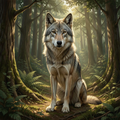Wolf in the Forest – Wildlife Wall Art Instant Download