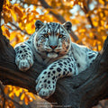 Golden Autumn Snow Leopard