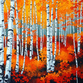 Autumn Birch Forest — Digital Art Print