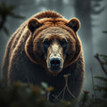 Grizzly Bear Portrait — Digital Art Print