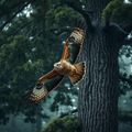 Red-Tailed Hawk in Flight — Wildlife Digital Art Print