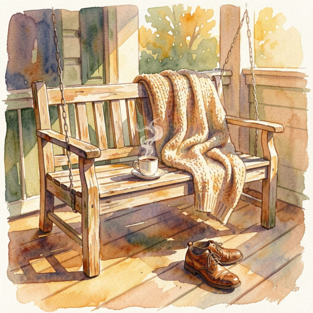 Afternoon on the Porch – Cottage Watercolour Art Print