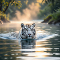 White Tiger River — Digital Art Print
